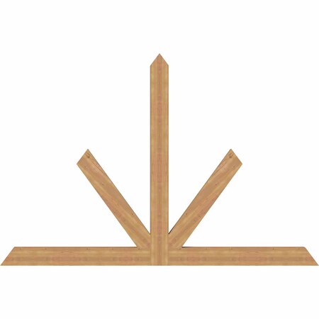Ekena Millwork Saratoga Timber Gable Bracket, Western Red Cedar, 96"W x 64"H x 3 1/2"D x 5 1/2"F, 16/12 Pitch GBW096X64X0406SAR00SWR